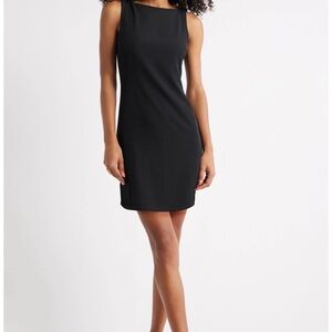 Open Edit Bateau Neck Sleeveless Mini Dress